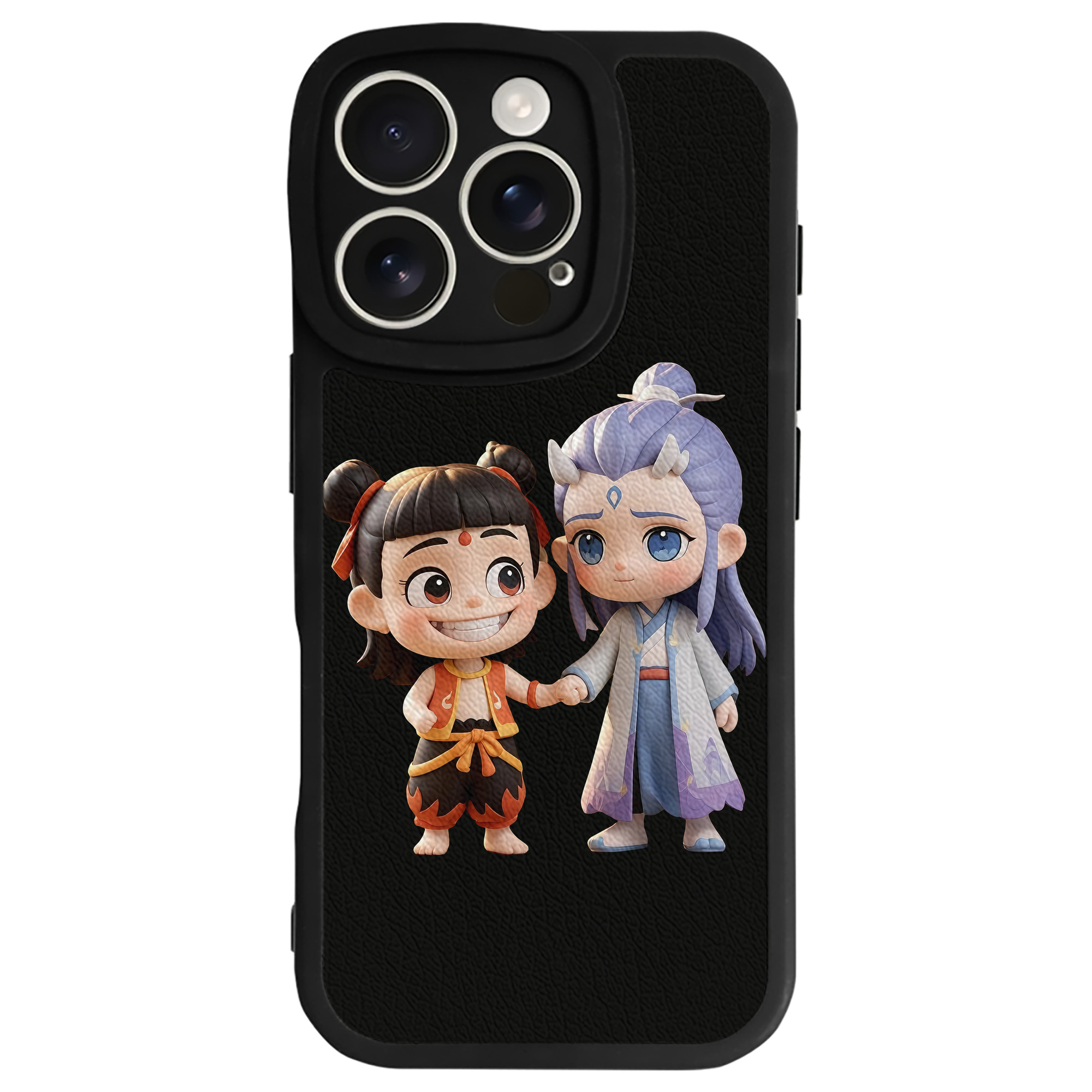 （画像用） Ne Zha 2 ナタ 魔童の大暴れ 【iPhone 16シリーズ対応】シリコンスマホケース（レザー調） 材質：シリコン